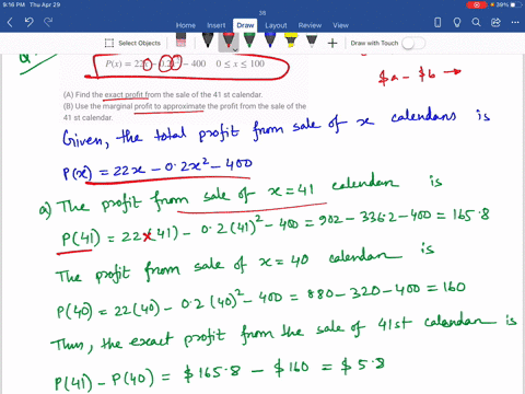the-total-profit-in-dollars-from-the-sale-of-x-calendars-is-px22-x-02-x2-400-quad-0-leq-x-leq-100-a-