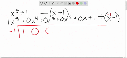 use-synthetic-division-to-find-the-quotient-and-remainder-when-x51-is-divided-by-x1