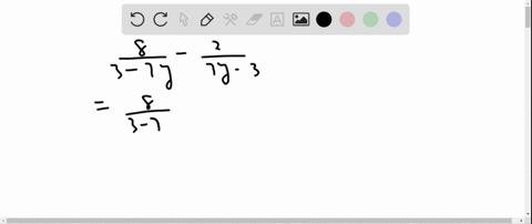 add-or-subtract-write-each-answer-in-lowest-terms-see-examples-5-and-8-frac83-7-y-frac27-y-3