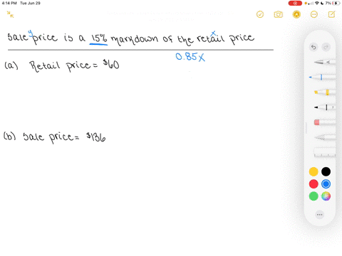 sale-prices-in-a-department-store-are-obtained-by-marking-down-the-retail-price-by-15-that-is-sale-p