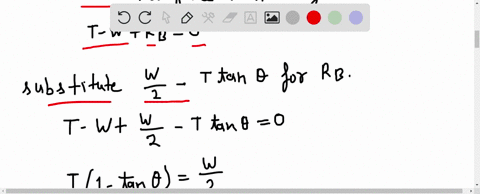 Solved A Slender Rod A B With A Weight W Is Attac