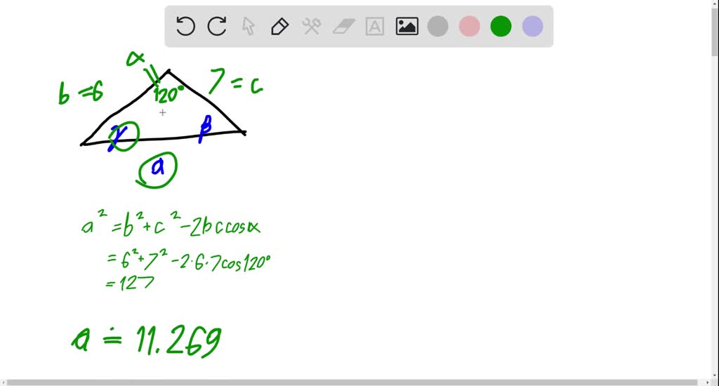 SOLVED:Let the angles of a triangle be α, β, and γ, with opposite sides ...