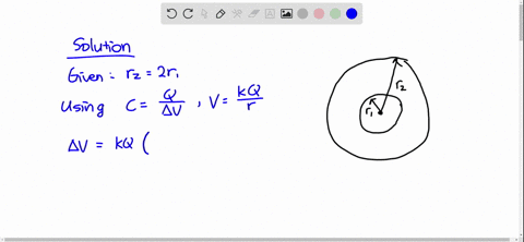 a-200-mu-mathrmf-spherical-capacitor-is-composed-of-two-metallic-spheres-one-having-a-radius-twice-a