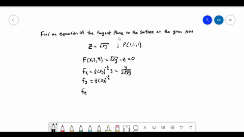 find-an-equation-of-the-tangent-plane-to-the-given-surface-at-the-specified-point-zsqrtx-y-quad111