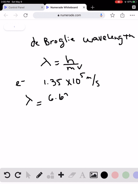 what-is-the-de-broglie-wavelength-of-an-electron-traveling-at-135-times-105-mathrmm-mathrms-2