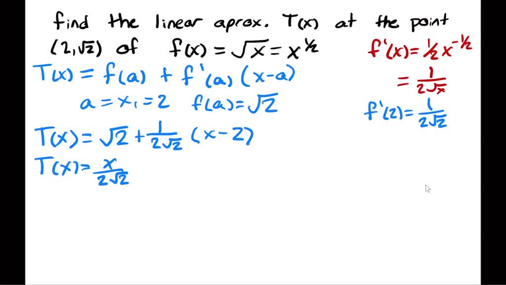 ⏩SOLVED:Using a Tangent Line Approximation In Exercises 1-6, find ...