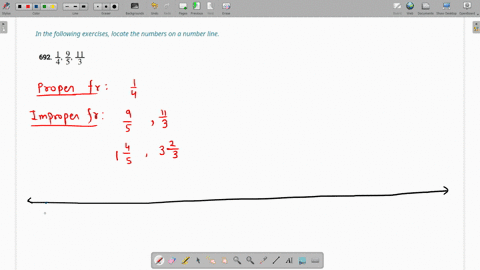 locate-the-numbers-on-a-number-line-frac14-frac95-frac113