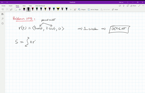 a-particle-travels-in-a-circle-with-the-equation-of-motion-mathbfrt3-cos-t-mathbfi3-sin-t-mathbfj0-m