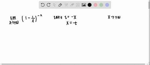 evaluate-the-limit-using-an-appropriate-substitution-lim-_x-rightarrowinftyleft1-frac1xright-xtext-h