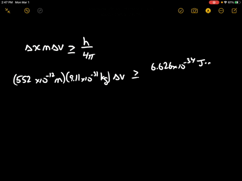 an-electron-has-an-uncertainty-in-its-position-of-552-pm-what-is-the-uncertainty-in-its-velocity-hin