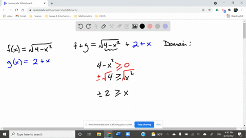 use-the-given-functions-f-and-g-to-find-fg-f-g-f-g-and-fracfg-state-the-domain-of-each-fxsqrt4-x2-qu