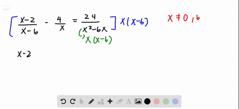 solve-each-equation-fracx-2x-6-frac4xfrac24x2-6-x