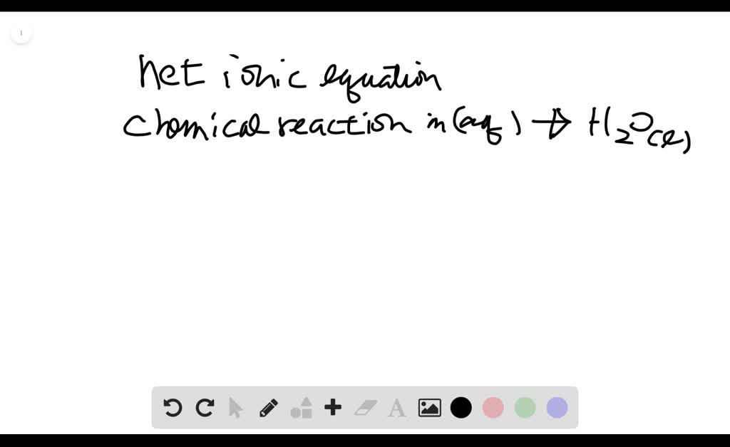 SOLVEDWrite the net ionic equation for a chemical reaction that occurs