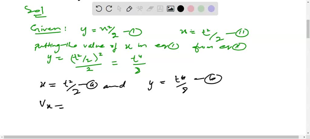 ⏩SOLVED:A particle moves along the curve y-(x^2)/(2) . Herc, x… | Numerade