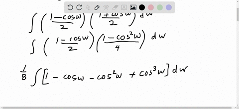 perform-the-indicated-integrations-int-sin-4leftfracw2right-cos-2leftfracw2right-d-w-2