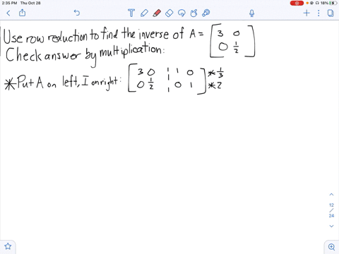 use-row-reduction-to-find-the-inverses-of-the-given-matrices-if-they-exist-and-check-your-answers--6