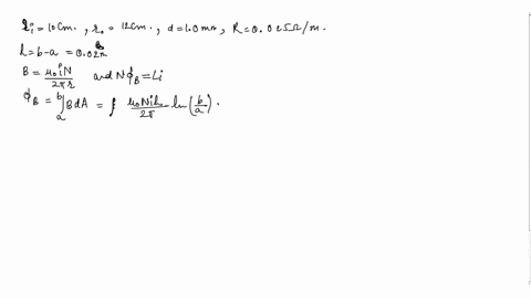 a-wooden-toroidal-core-with-a-square-cross-section-has-an-inner-radius-of-10-mathrmcm-and-an-outer-4