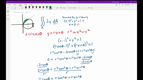 use-polar-coordinates-to-evaluate-the-double-integral-iint_r-2-y-d-a-where-r-is-the-region-in-the-fi
