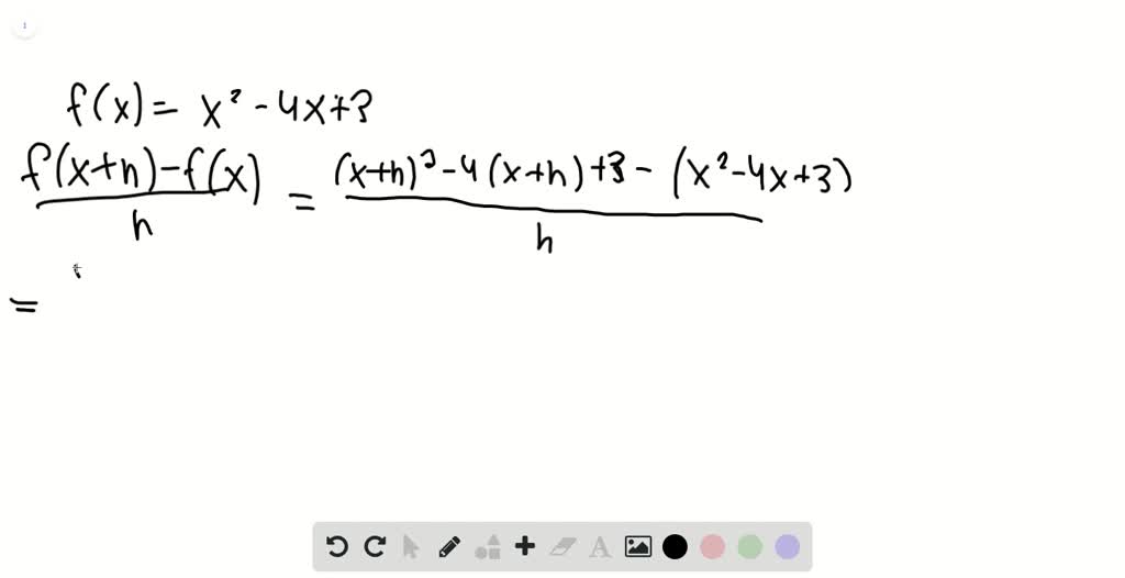 F(x + h) - f(x) hz0 for the given function. Find and … - SolvedLib