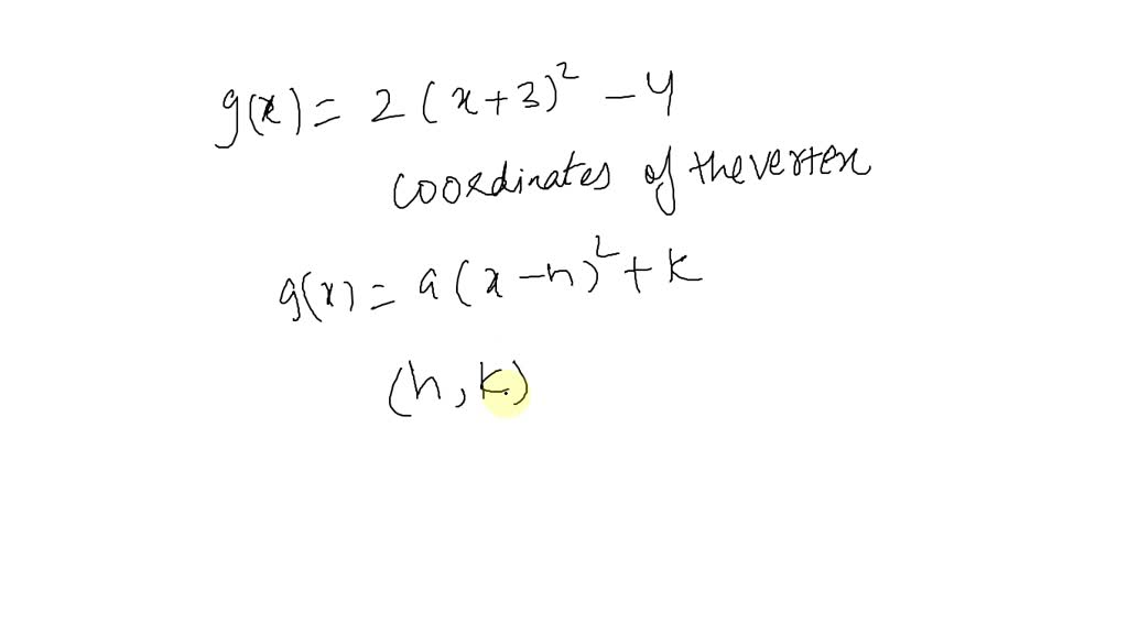 SOLVED:Given: g(x) = x3 + 4x2 + 8 a) Determine 9' (-3) b)Determine the ...