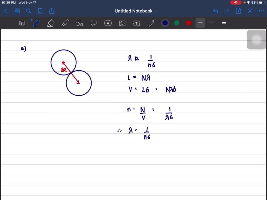 SOLVED:(a) The mean free path is the average distance a molecule ...