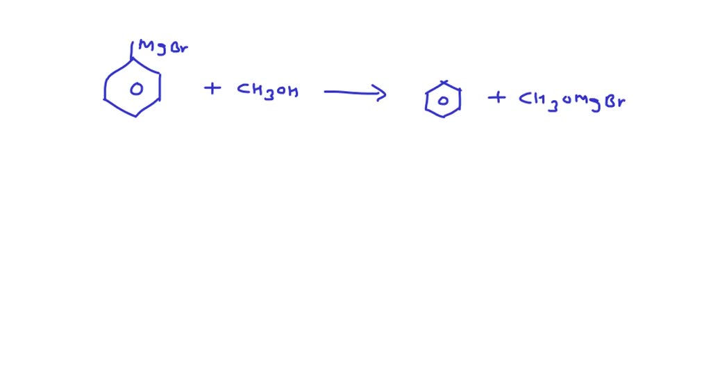 SOLVEDPhenyl magnesium bromide reacts with methanol to give (a) a