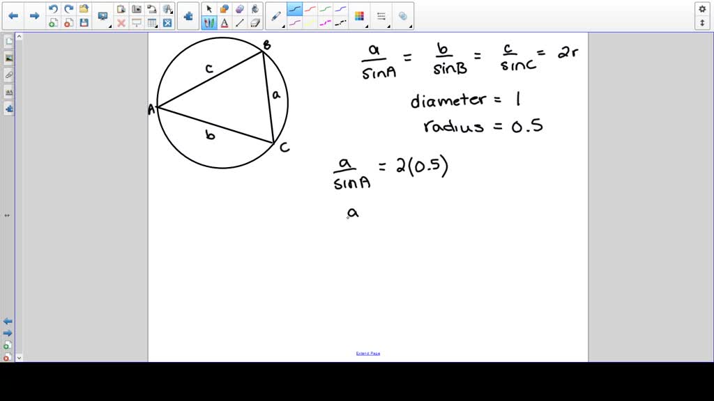 SOLVED:For a triangle inscribed in a circle of radius r, the law of ...