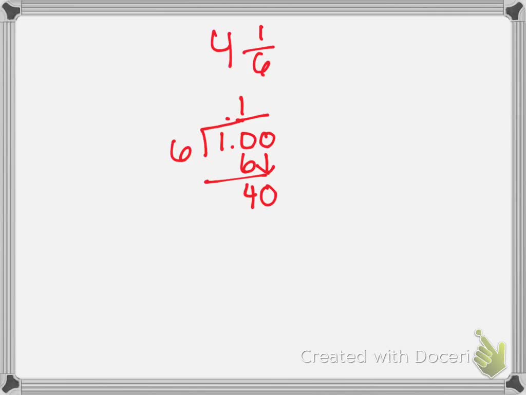 ⏩SOLVED:Change each fraction to a decimal. Use bar notations to show ...