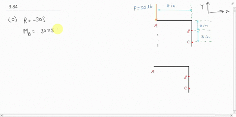 a-30-lb-vertical-force-mathbfp-is-applied-at-a-to-the-bracket-shown-which-is-held-by-screws-at-b-and