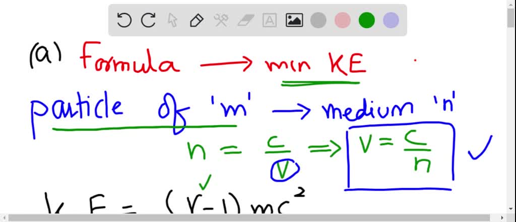 SOLVED:(a) Derive a formula for the minimum kinetic energy needed by a