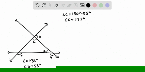 given-that-angle-a35circ-and-angle-b55circ-find-the-measures-of-angle-x-and-angle-y-the-figure-canno