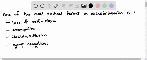 one-of-the-most-critical-factors-in-deindividuation-is-_______-a-operatornameloss-of-self-esteem-b-a