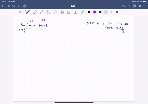 find-the-limit-if-it-exists-lim-_x-rightarrowpi-2-sec-x-tan-x