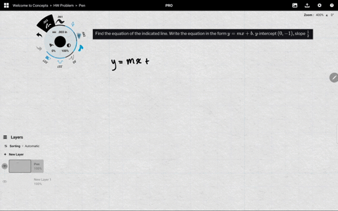 find-the-equation-of-the-indicated-line-write-the-equation-in-the-form-ym-xb-y-intercept-0-1-slope-f