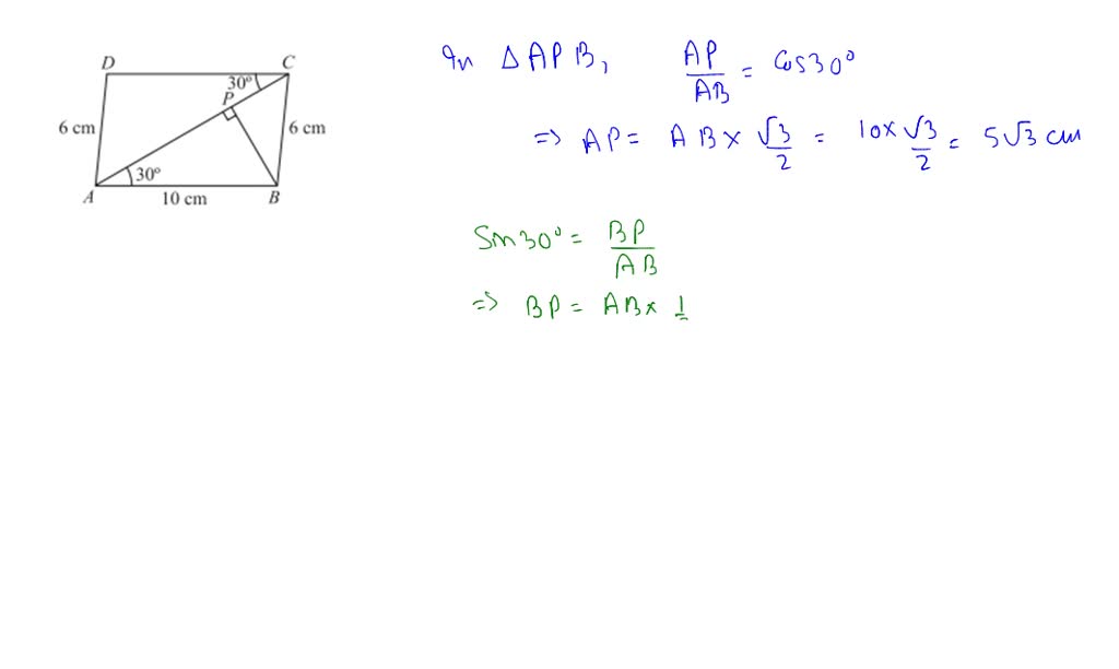 SOLVED:In The Adjoining Figure A Parallelogram A B C D Is Shown. A B=24 ...