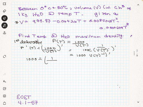 between-0circ-mathrmc-and-30circ-mathrmc-the-volume-v-in-cubic-centimeters-of-1-mathrmkg-of-water-3