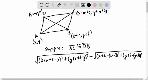 using-rectangular-coordinates-prove-that-if-the-diagonals-of-a-parallelogram-are-congruent-the-paral