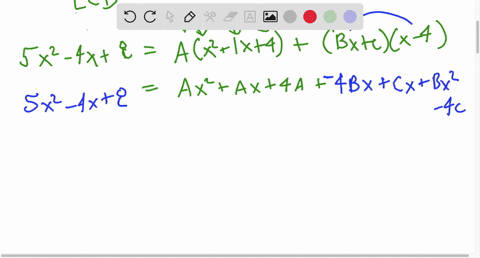 find-the-partial-fraction-decomposition-see-examples-3-6-frac5-x2-4-x8x-4leftx2x4right