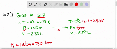 a-gas-occupies-233-l-at-stp-what-pressure-torr-will-this-gas-exert-if-it-is-expanded-to-619-l-and-wa