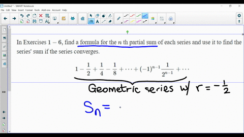 in-exercises-1-6-find-a-formula-for-the-n-th-partial-sum-of-each-series-and-use-it-to-find-the-ser-4