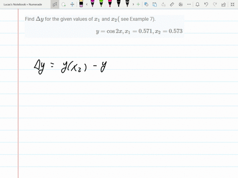 find-delta-y-for-the-given-values-of-x_1-and-x_2-see-example-7-ycos-2-x-x_10571-x_20573