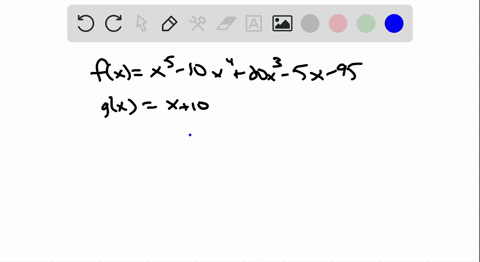 find-the-remainder-when-fx-is-divided-by-gx-without-using-division-fxx5-10-x420-x3-5-x-95-quad-gxx10