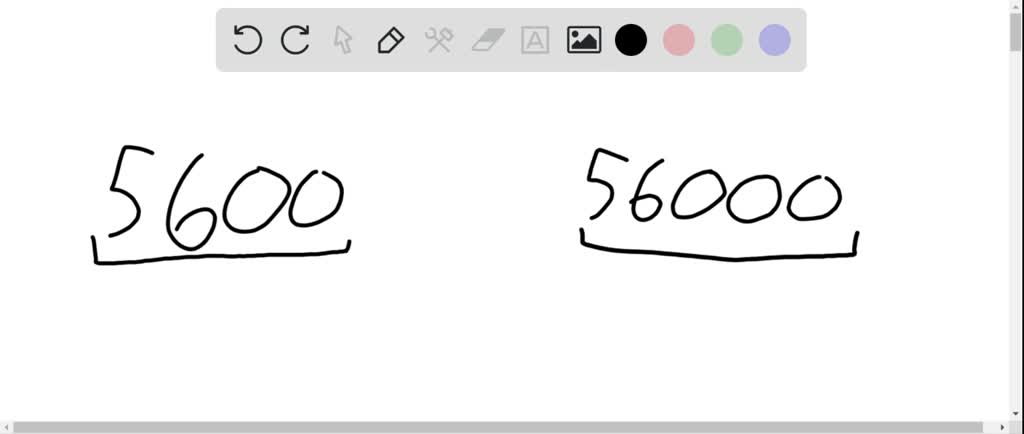 solved-place-the-correct-symbol-between-the-two-numbers-5600-56-000