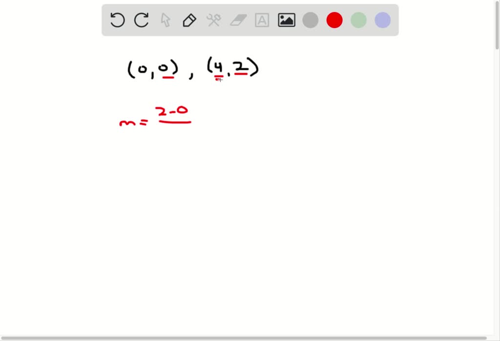 SOLVED:Find the slope of the line through P and Q . P(0,0), Q(4,2)