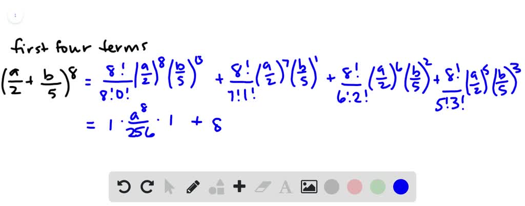 SOLVED:Write out the first four terms in the expansion of each binomial ...