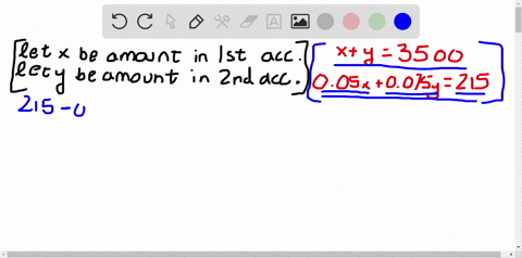 an-investment-of-3500-is-divided-between-two-simple-interest-accounts-on-one-account-the-annual-simp