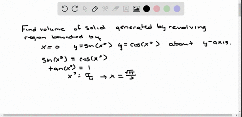 SOLVED:Set up the integral (using shells) for the volume of the torus ...