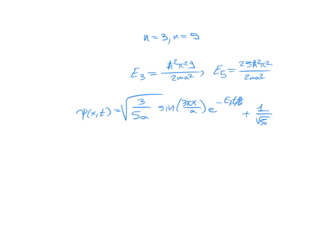 a-particle-of-mass-m-in-an-infinite-potential-well-of-length-a-has-the-following-initial-wave-functi