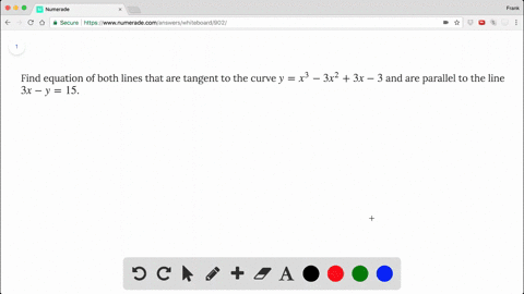 find-equation-of-both-lines-that-are-tangent-to-the-curve-y-x3-3x2-3x-3-and-are-parallel-to-the-line