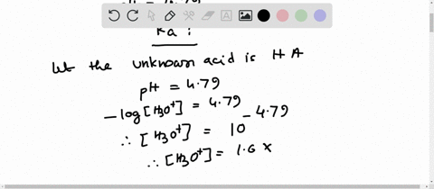 the-mathrmph-of-a-100-times-10-2-mathrmm-solution-of-an-unknown-acid-is-479-at-25circ-mathrmc-calcul